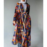 Printed shawl kaftan cardigan