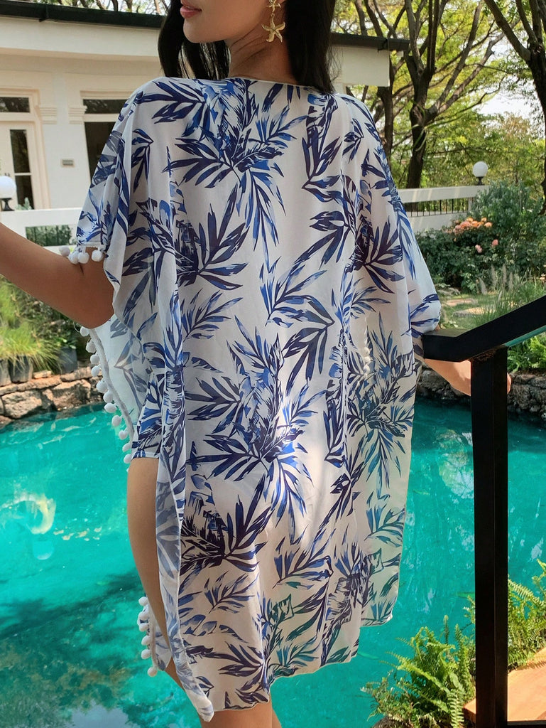 DAZY Women’s Spring/Summer Printed Kimono Beach Cover-Up