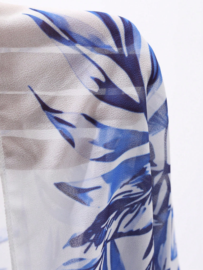 DAZY Women’s Spring/Summer Printed Kimono Beach Cover-Up