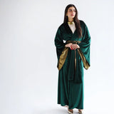 Dark green wrap kaftan