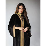 Moroccan embroidered velvet kaftan