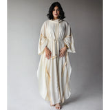 Linen blend kaftan dress