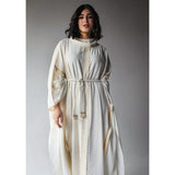 Linen blend kaftan dress