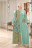 Women's winter abaya with floral print