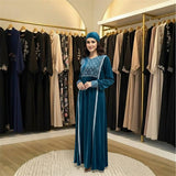 Elegant women's winter abaya