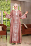 Women's winter embroidered abaya