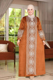 Women's winter embroidered abaya