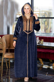 Women's winter embroidered abaya