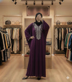 Women's free size winter abaya