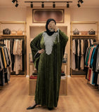 Women's free size winter abaya