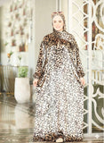 Women's velvet tiger print abaya