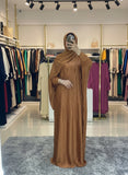 Women's velvet pleated abaya