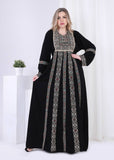 Women's summer abaya, crepe fabric, embroidered
