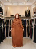 Women's velvet pleated abaya
