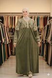 Women's winter velvet abaya