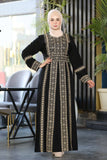 Women's summer abaya, crepe fabric, embroidered