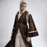 Golden shoulder velvet kaftan