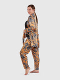 Anil Women’s Satin Pajamas Set With Robe