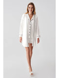 Perin Combed Cotton 4-Piece Nightgown Set