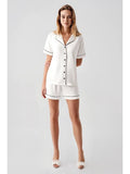 Perin Combed Cotton 4-Piece Nightgown Set