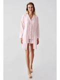 Perin Combed Cotton 4-Piece Nightgown Set