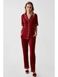 Perin Combed Cotton 4-Piece Nightgown Set