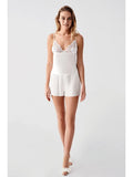 PERIN 6-Piece Satin Short Dressing Gown and Nightgown Set