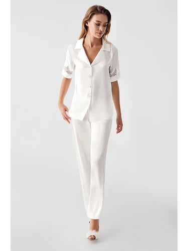 PERIN 6-Piece Satin Short Dressing Gown and Nightgown Set