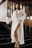 PERIN SATIN 2-PIECE NIGHTGOWN SET