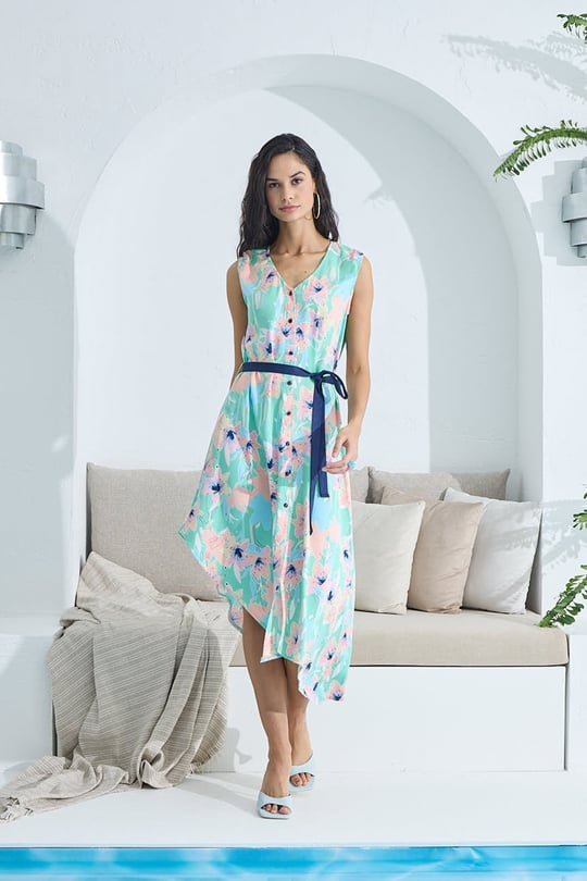 Gizzey Floral Women’s Belt Shirt Dress