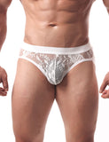 Lace See Through Elastic Band Men Jock Underwear