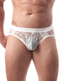 Lace See Through Elastic Band Men Jock Underwear