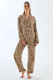 Long Sleeve Shirt and Trousers Viscose Pajama Set