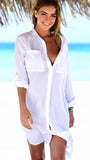 Women'S Vacation Solid Color Polyester Cover Ups