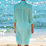 Women'S Vacation Solid Color Polyester Cover Ups