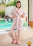 Elegant women's winter pajamas, 3 pieces