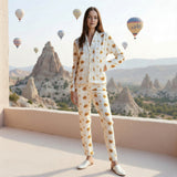 Women's luxurious velvet lined pajamas