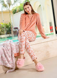 Elegant women's winter pajamas, 3 pieces