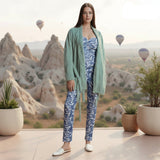 Women's velvet pajamas, 3 pieces