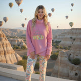 Turkish women's fleece pajamas, lined and Turkish velvet