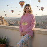 Turkish women's fleece pajamas, lined and Turkish velvet