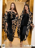Elegant 3-piece women's winter pajamas