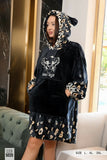 Soft velvet winter poncho