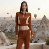 Women's ribbed velvet pajamas with lining