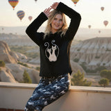 Two-piece velour quilted pajama set