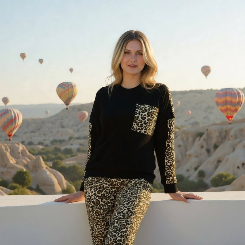 Women's luxurious velvet lined pajamas