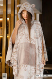Soft velvet winter poncho