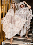 Soft velvet winter poncho