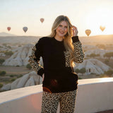 Women's luxurious velvet lined pajamas