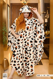 Soft velvet winter poncho